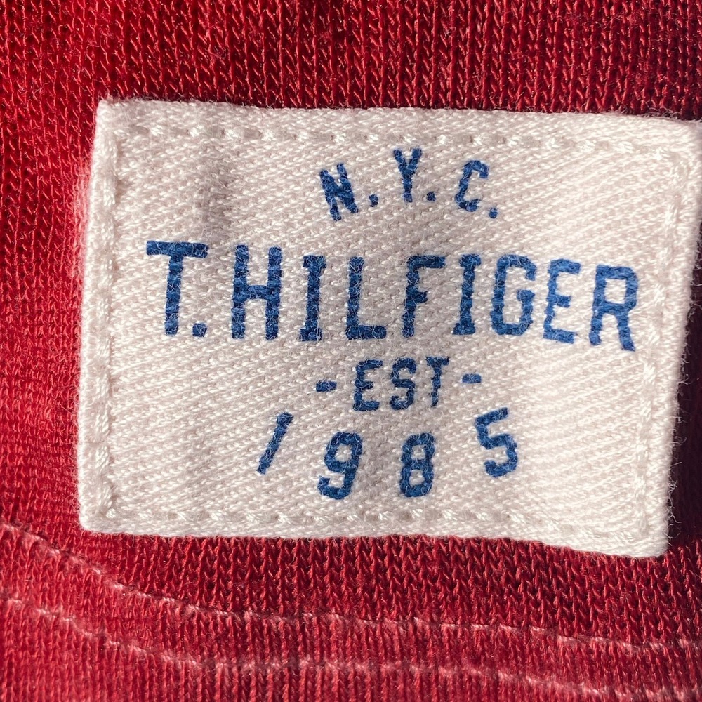 Tommy Hilfiger 1985 New York Men XL Shirt T-shirt Short Sleeve Red Knit Pullover - Picture 12 of 12